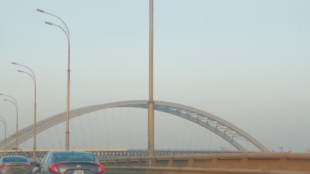 Puente de acero moderno — Vídeos de Stock