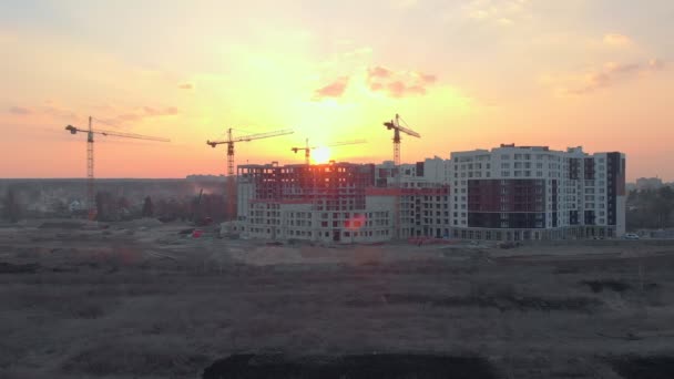Sunset İnşaat Apartmanı — Stok video