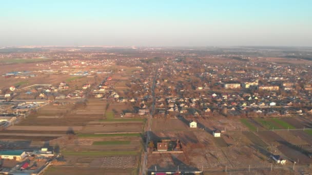 Granja Casas Aéreas — Vídeo de stock