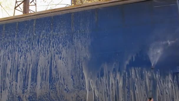 Truck Trailer Cleaning — Stock Video