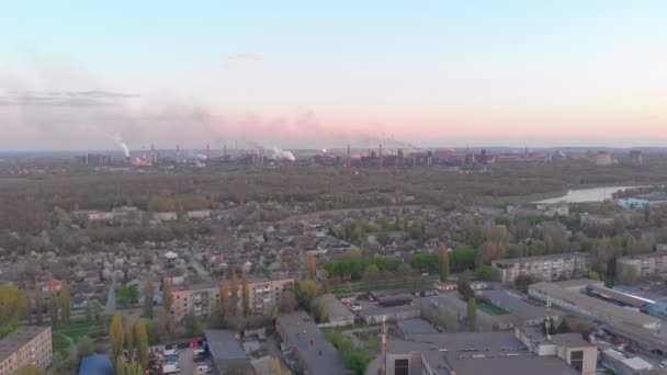 Air Emissions Industrial City — стокове відео