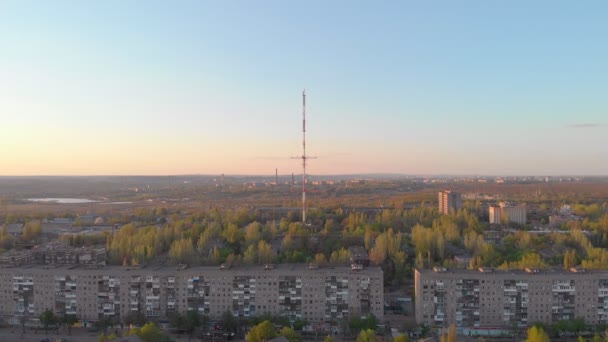 Cityscape TV Tower — Stock Video