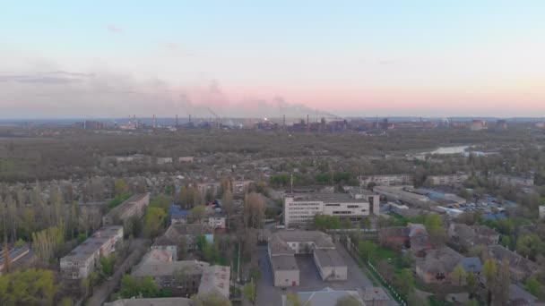 Ciudad Planta de Emisiones de Aire — Vídeos de Stock