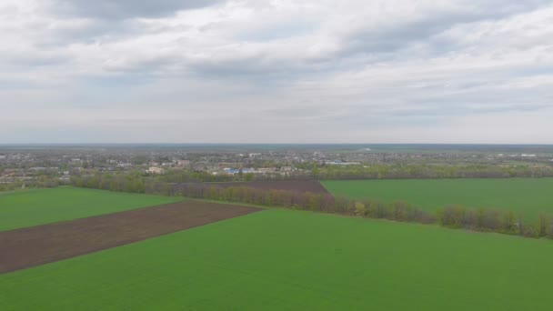 Ciudad Agrícola Aérea — Vídeo de stock