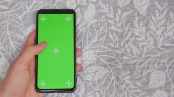 Toccare la mano Swipe Smartphone — Video Stock