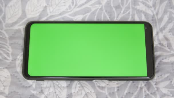 Smartphone tela verde Closeup — Vídeo de Stock