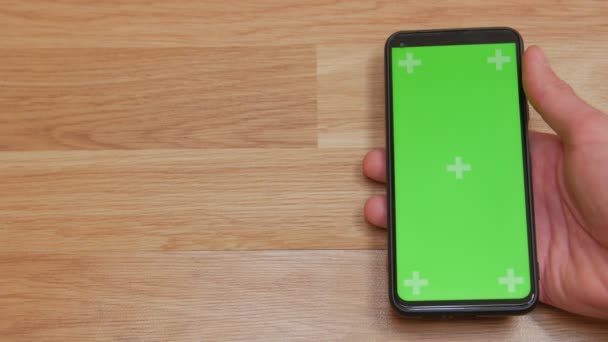 Mans Hand 'deki Akıllı Telefon — Stok video