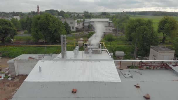 Byggnad för skorstensfabrik — Stockvideo