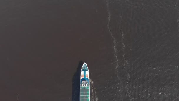 Вид на лодку наслаждения — стоковое видео