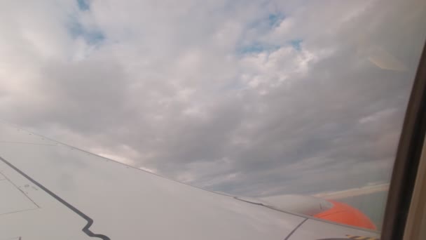 Plane Is Turning In The Sky — Stockvideo