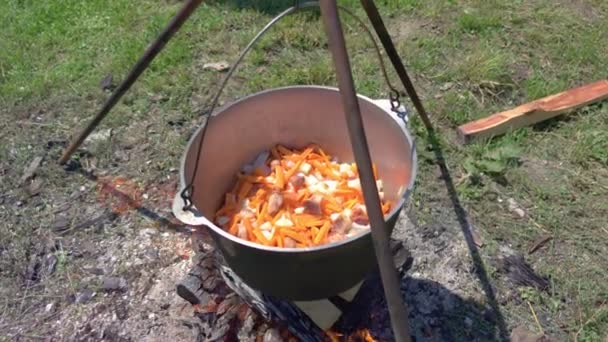 Camping al aire libre Cocina — Vídeos de Stock