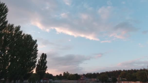 Akşam Gökyüzü Bulutu Zaman Hızı — Stok video