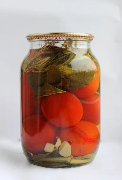 Canned red tomatoes — Stock Photo, Image