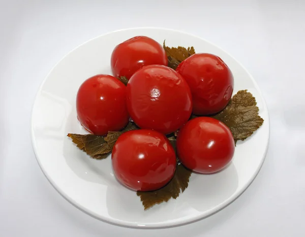 Pickled red tomatoes — Stock Photo, Image