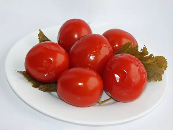 Pickled red tomatoes — Stock Photo, Image