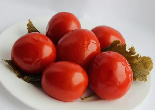 Pickled red tomatoes — Stock Photo, Image