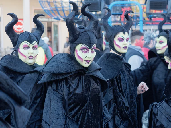 Viareggio, Italië - 12 maart: allegorische float bij Viareggio C Stockafbeelding