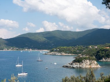 Porto Ferraio Elba Adası Toskana İtalya'nın peyzaj