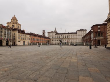 Piazza Castello Turin Piedmont İtalya görünümünü