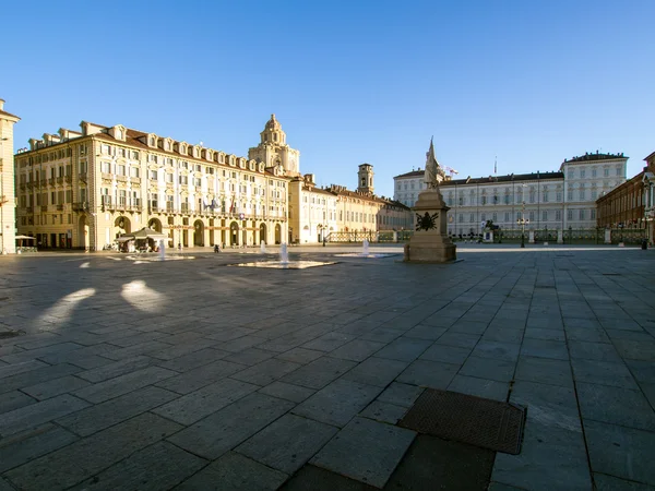 Piazza Castello Turin Piedmont İtalya görünümünü