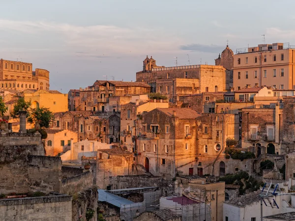 Paysage de Matera dans la soirée — Photo