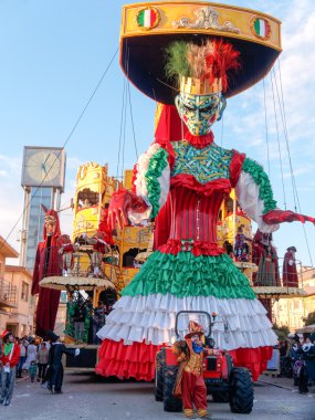 Viareggio, İtalya - 2 Şubat: Viareggio, alegorik float 