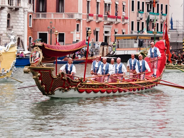 VENICE - SEPTEMBER 4:   parade of historic boats held September — Stock Photo, Image