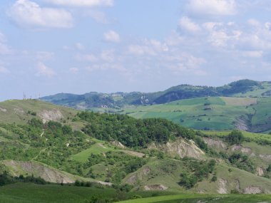 Panoramik manzaralarını sunan Toskana-Emilian Apennines İtalya