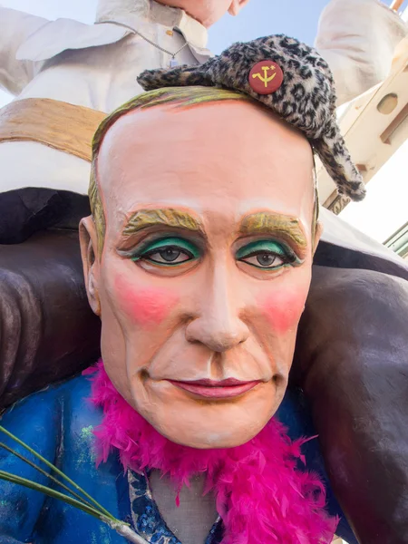 VIAREGGIO, ITALY - FEBRUARY 2:   allegorical float Putin at Viar — Stock Photo, Image