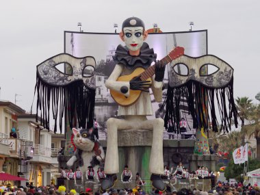 Viareggio, İtalya - 7 Şubat: Viareggio, alegorik float