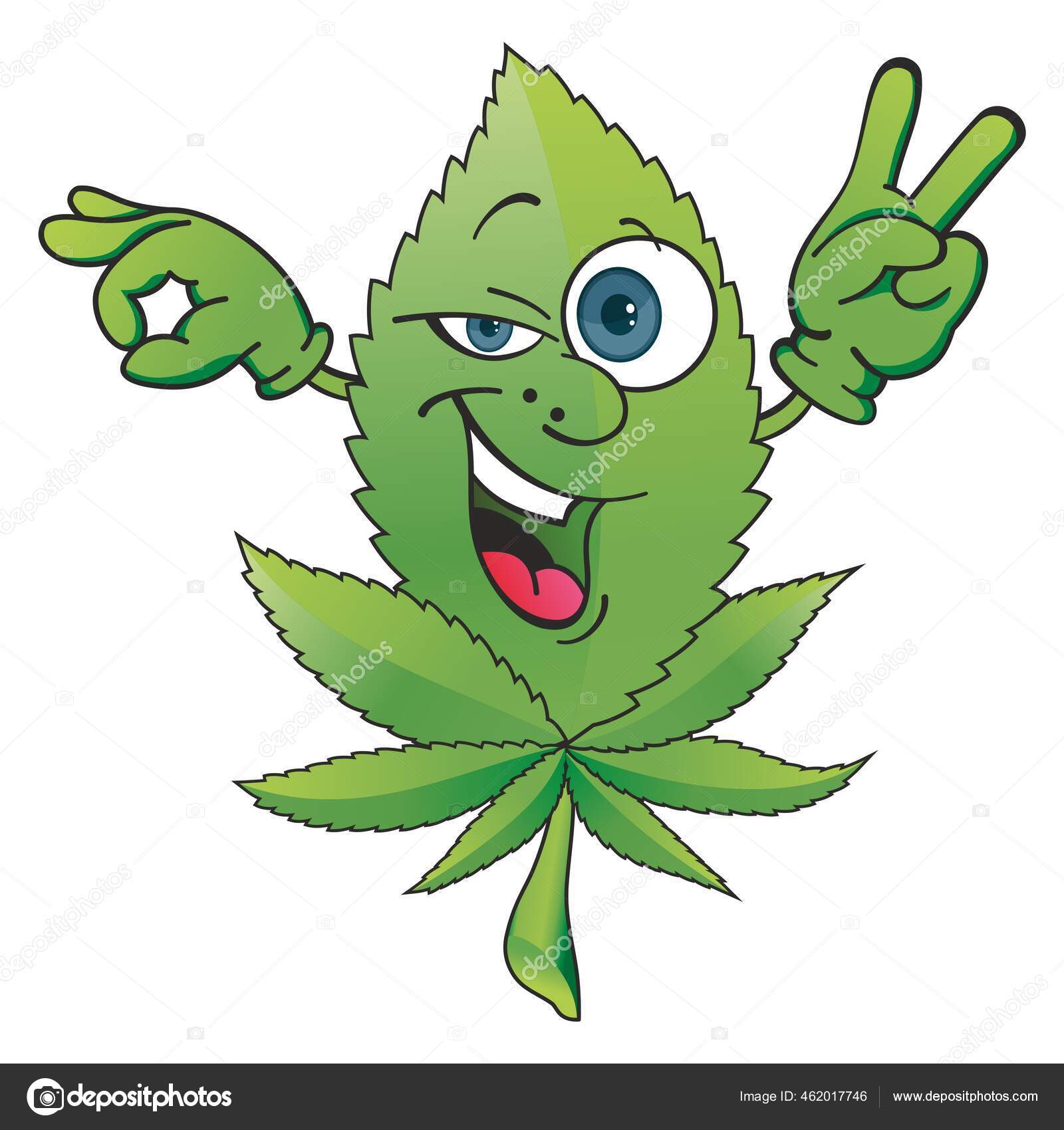 Hemp Leaf Daun Rami Mengatakan Cute Lucu Ganja Daun Ganja Stok Vektor SaliVit 462017746