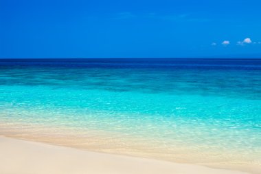 Güzel plaj ve tropikal turkuaz