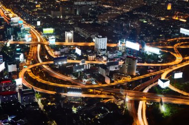 Multi level stack interchange in Bangkok clipart