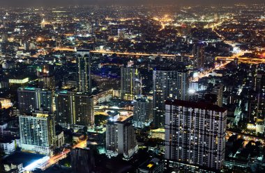  Night Bangkok cityscape clipart