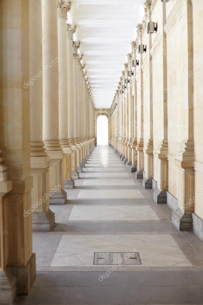 Corridor with columns