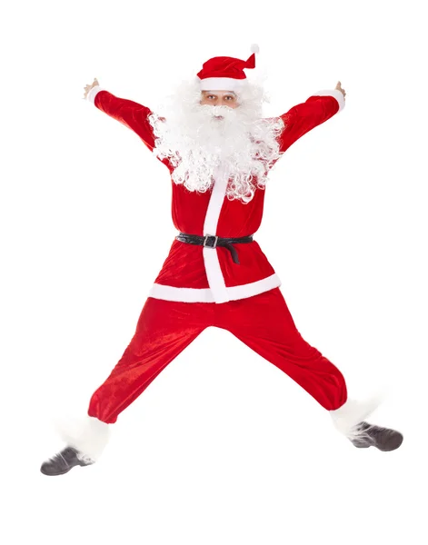 Santa Claus jumping — Stock Photo, Image