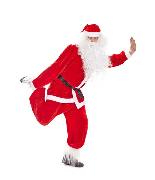 Weihnachtsmann hat Spaß — Stockfoto