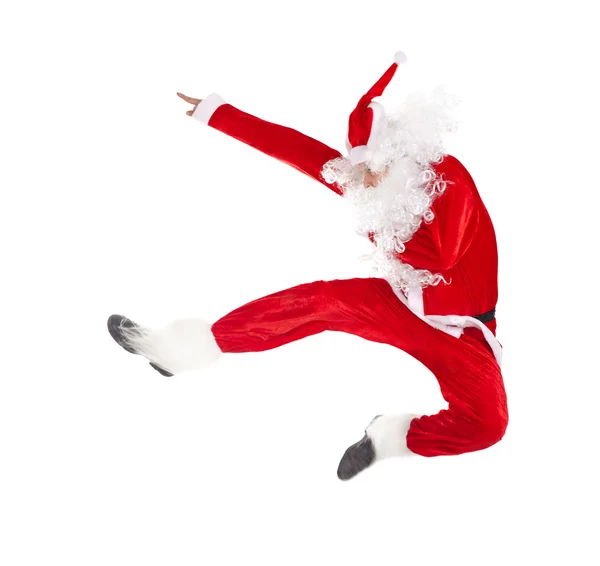 Santa claus hoppning — Stockfoto