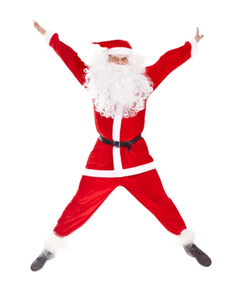 Santa Claus jumping — Stock Photo, Image