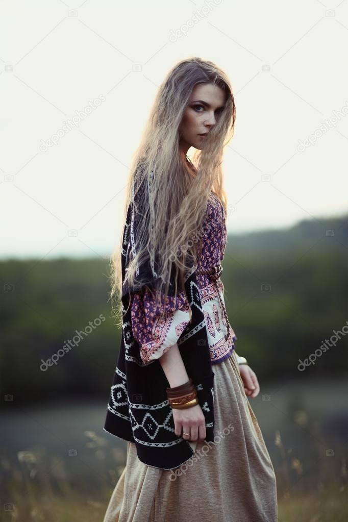 Beautiful hippie girl 