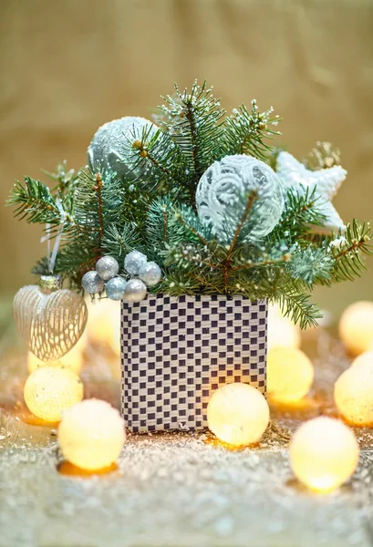 Vánoční pozdrav dekorace — Stock fotografie