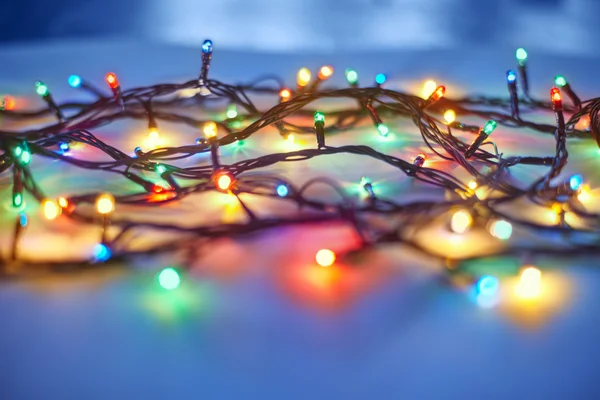 Guirnalda luces de Navidad — Foto de Stock