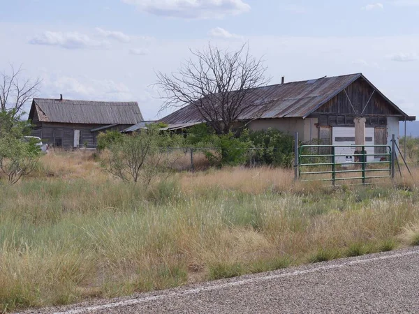 Montoya New Mexico Daki Hayalet Kasabada Kalan Birkaç Bina — Stok fotoğraf