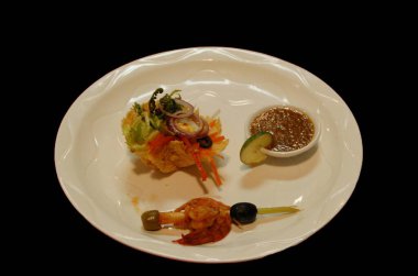 Sos soslu leziz mezeler.