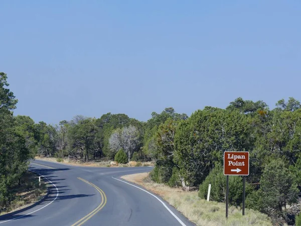 Kierunek Drogi Lipan Point Widokiem Południowy Brzeg Wielkiego Kanionu Arizona — Zdjęcie stockowe