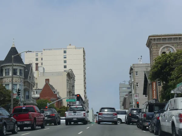 San Francisco Califórnia Julho 2018 Medium Close Veículos Que Viajam — Fotografia de Stock