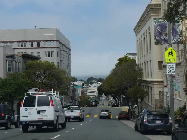 San Francisco California 2018 Neduyn Wide Shot Street Few Vehicle — 스톡 사진