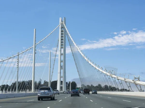 San Francisco Califórnia Julho 2018 Veículos Que Viajam Golden Gate — Fotografia de Stock