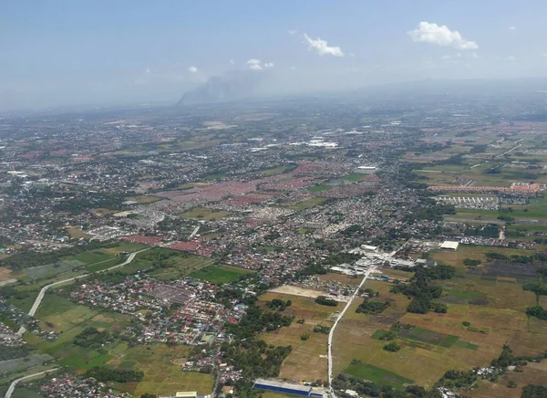 Vista Aérea Manila Filipinas Vista Desde Ventana Avión — Foto de Stock