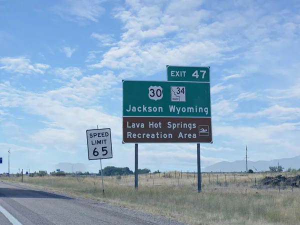 Συνδεθείτε Κατά Μήκος Του Δρόμου Τις Κατευθύνσεις Για Jackson Και — Φωτογραφία Αρχείου